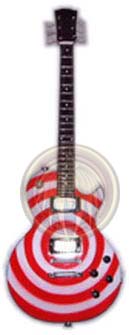 red white guitar gibson miniature