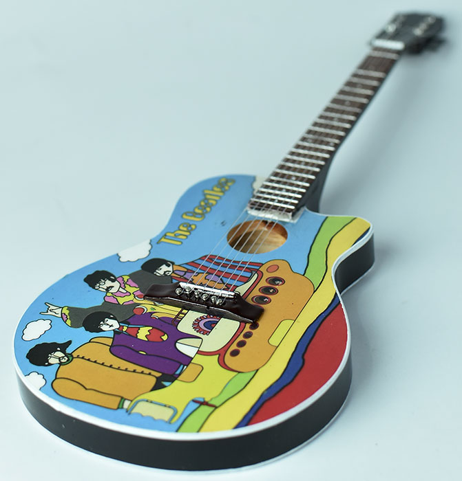 Beatles Yellow Sub acoustic guitar miniature