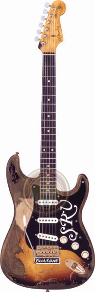 Miniature guitar SRV Old wood antique 