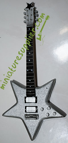 Miniature guitar KIss Metal front star 