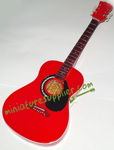 acoustic guitar miniature Red color