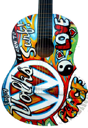 Sponge Bob miniature guitar acoustic 