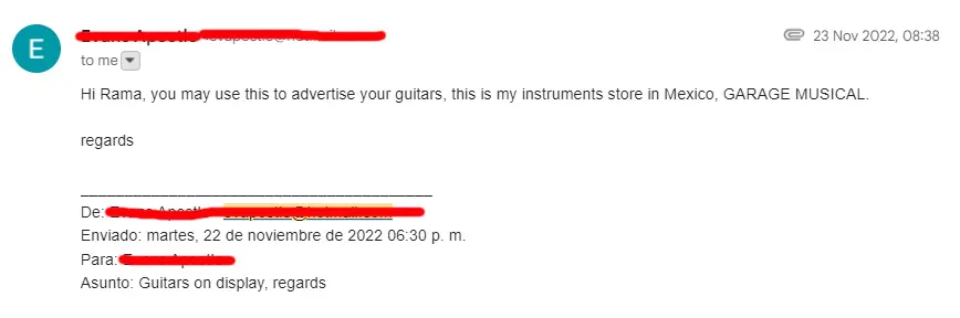 testimonial products miniature musical instrument from our customer from Mexico