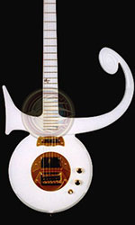 Miniature guitar white prince