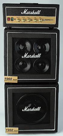 Miniature amplifier triple made of solid wood in exclusive quality