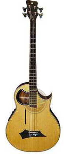 wholesale Miniature acoustic bass guitar alien natural wood color  in exclusive model and cheap price