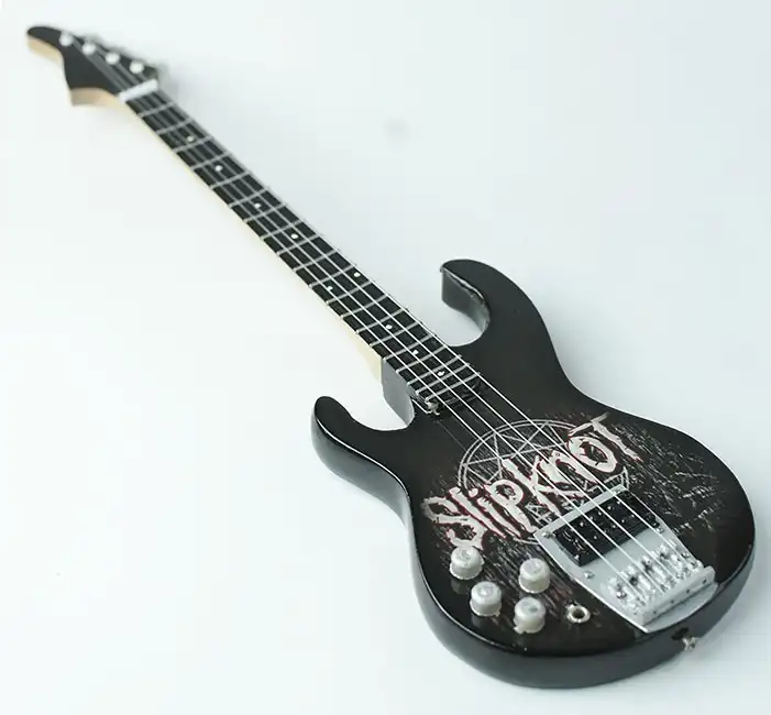 Miniature Guitar Bass left handled Paul Gray Slipknot
