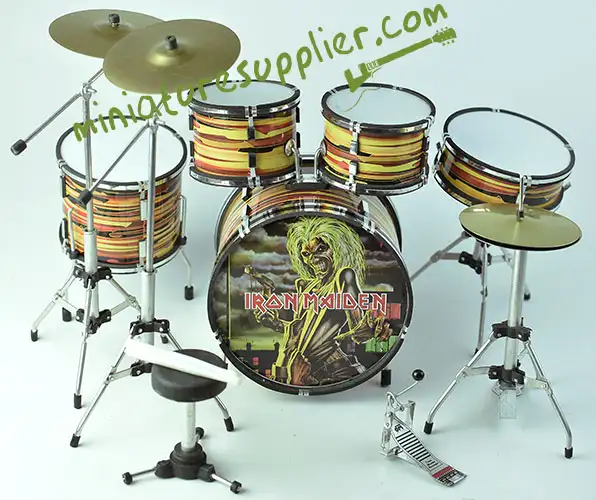 supplier and wholesale miniature drum set replica Iron Maiden the Killer