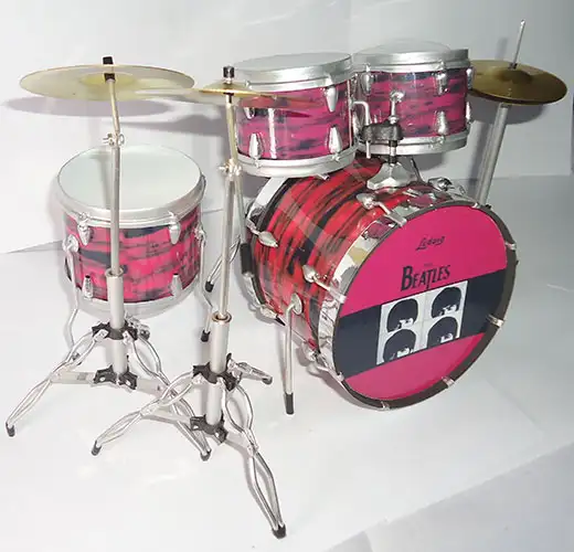 miniature drum kit replica The Beatles handmade from Bali Indonesia