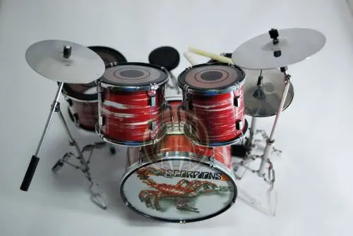 supplier and wholesale miniature drum set replica Scorpions
