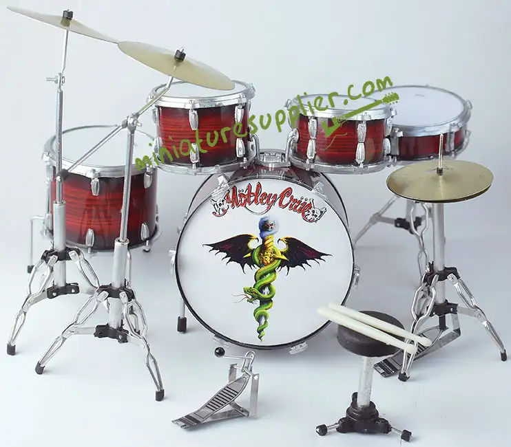 supplier and wholesale miniature drum set replica Motley Crue Dr. Feelgood