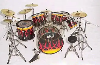 supplier and wholesale miniature drum set replica DW flame