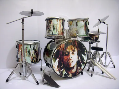 Wholesale miniature drumset Bob Marley