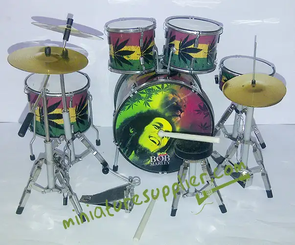 Wholesale miniature drumset Bob Marley