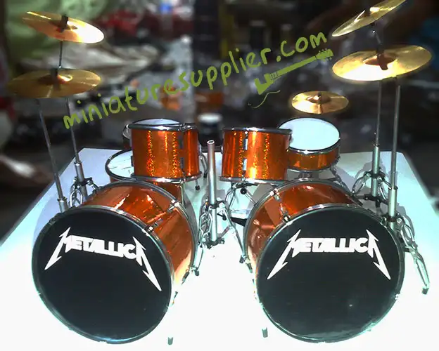 Wholesale miniature drum set Lars Ulrich Metallica, double drum set miniature