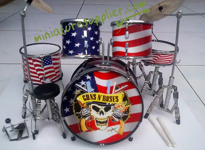 Wholesale miniature drum set Steven Adler Guns n Roses