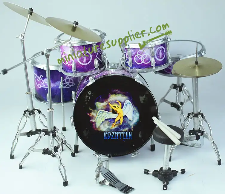 Wholesale Miniature Drum Set John Bonham Led Zeppelin Angle