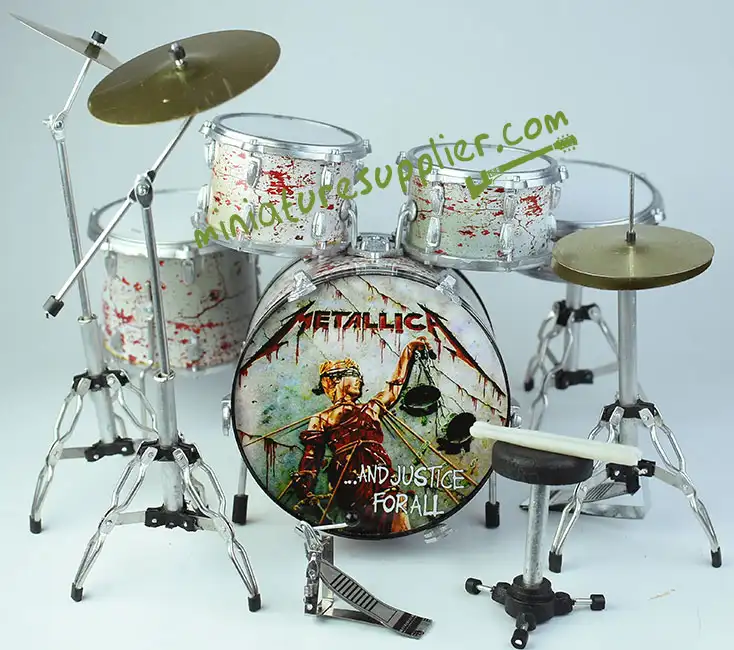 Metallica And Justice for All drum set miniature for sale