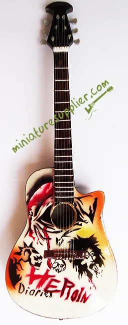 wholesale Miniature Acoustic Guitar Nikki Sixx, Heroin Diaries Ovationproduction from Bali Indonesia