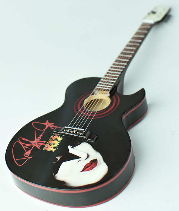supplier miniature guitar acoustic Kiss Paul Stanley, handmade miniature acoustic guitar replica