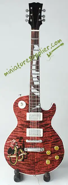 Miniature guitar replica Slash with snake logos