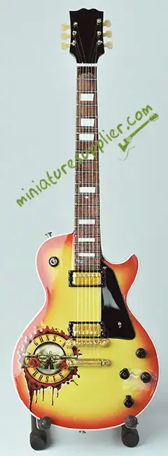 Miniature guitar replica Gun N' Roses logo, Slash miniature guitar