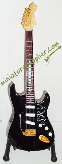Miniature guitar replica Strat Blacky SRV