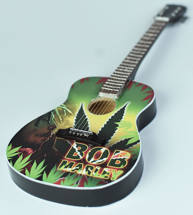 supplier miniature guitar acoustic Bob Marley Rasta, handmade miniature acoustic guitar replica