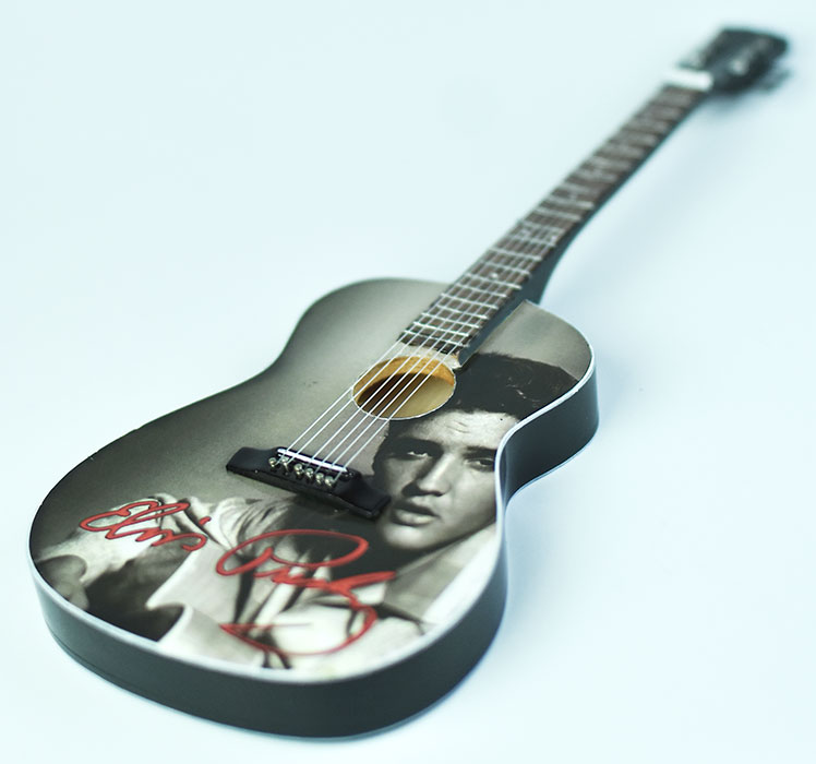 supplier miniature guitar acoustic Elvis Presley, handmade miniature acoustic guitar replica