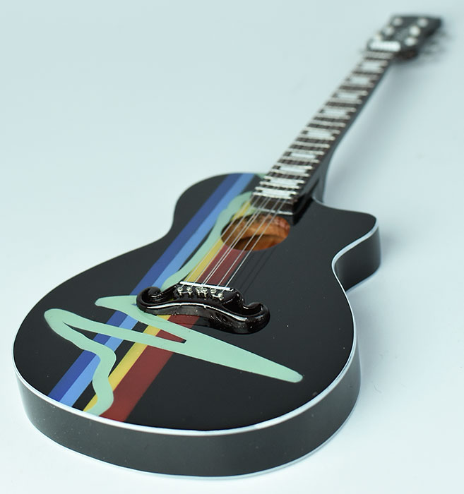 supplier miniature guitar acoustic Pink Floyd handmade miniature acoustic guitar replica