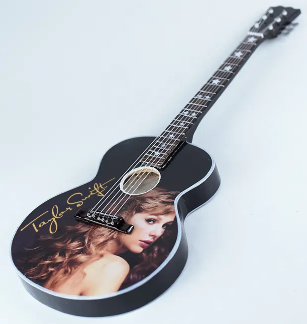 supplier miniature guitar acoustic Taylor Swift Lover, handmade miniature acoustic guitar replica