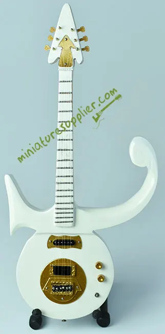 Miniature guitar replica Prince white