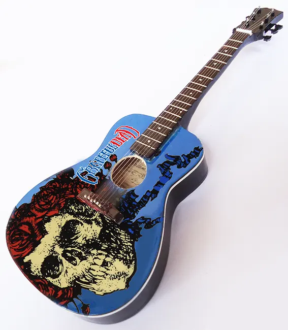 supplier miniature guitar acoustic Grateful Dead, handmade miniature acoustic guitar replica