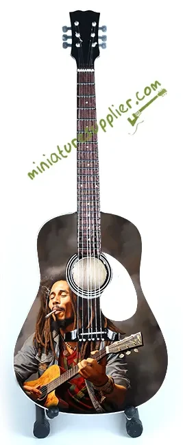 wholesale Miniature Acoustic Guitar Bob Marley Smookin production from Bali Indonesia
