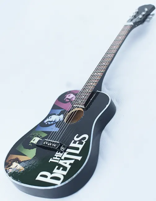 supplier miniature guitar acoustic The Beatles handmade miniature acoustic guitar replica