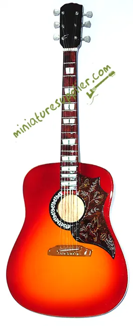 wholesale Miniature Acoustic Guitar Hummingbird sunbursh production from Bali Indonesia