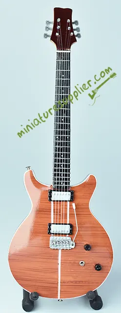Miniature guitar replica Santana, maple wood guitar miniature