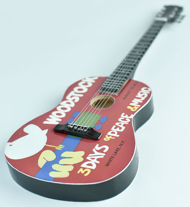 supplier miniature guitar acoustic Beatles Woodstock handmade miniature acoustic guitar replica
