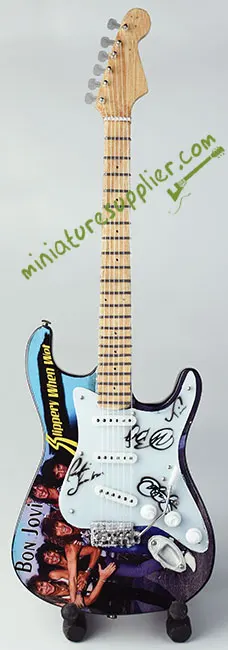 Miniature guitar replica Bon Jovi Slippery When Wet