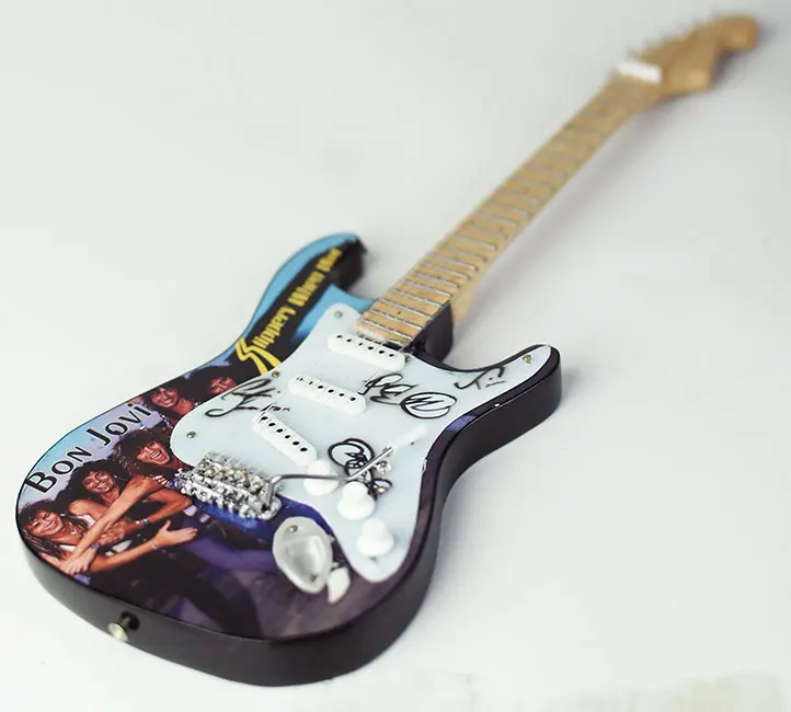 wholesale Miniature guitar Bon Jovi Slippery When Wet made in Bali Indonesia
