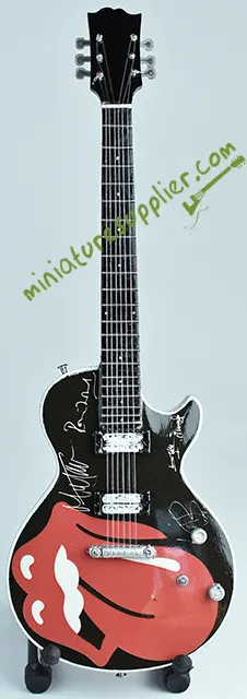 Miniature guitar display the Rolling Stones