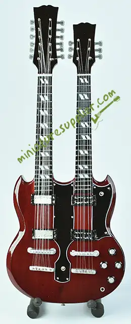 Miniature guitar replica Double neck Jimmy Page
