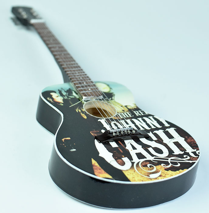 supplier miniature guitar acoustic Johny Cash The Rebel handmade miniature acoustic guitar replica