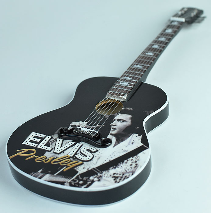 supplier miniature guitar acoustic Elvis Presley tribute handmade miniature acoustic guitar replica