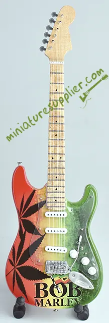 Miniature guitar replica Mariyuana Bob Marley