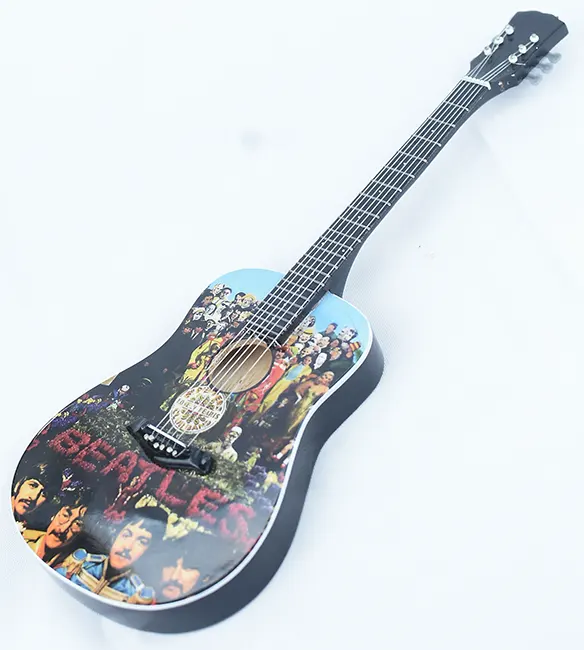 supplier miniature guitar acoustic Sgt. Pepper's Lonely Hearts Club Band  handmade miniature acoustic guitar replica