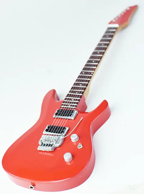 wholesale Miniature guitar replica Joe Santriani red color in cheap price
