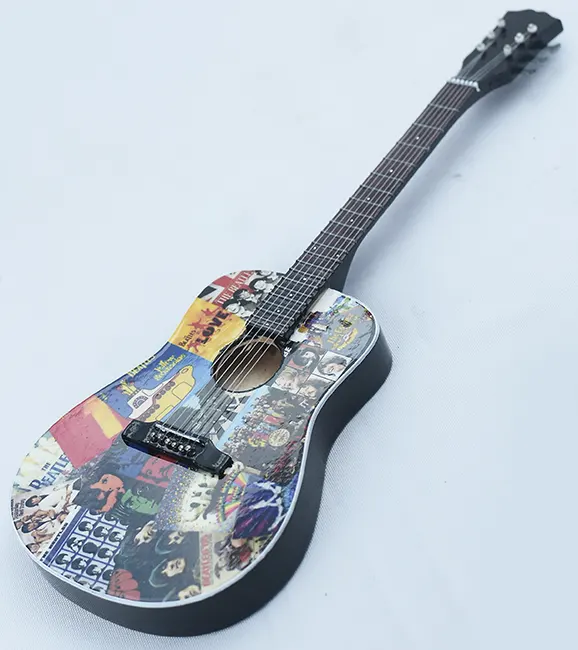 supplier miniature guitar acoustic The Beatles handmade miniature acoustic guitar replica