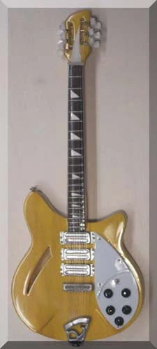 Miniature guitar Rickenbacker Natural model kit nice for display collectibles for music lover