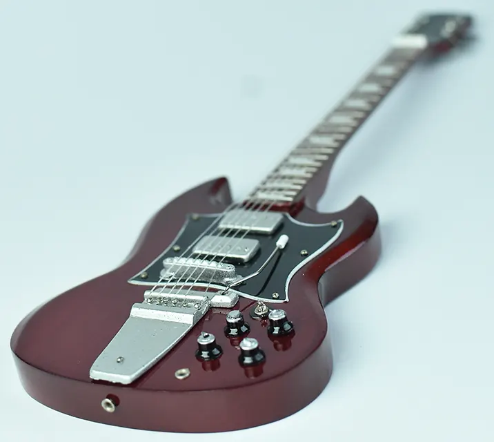 wholesale Miniature guitar replica SG Angus Young AC/DC model kit